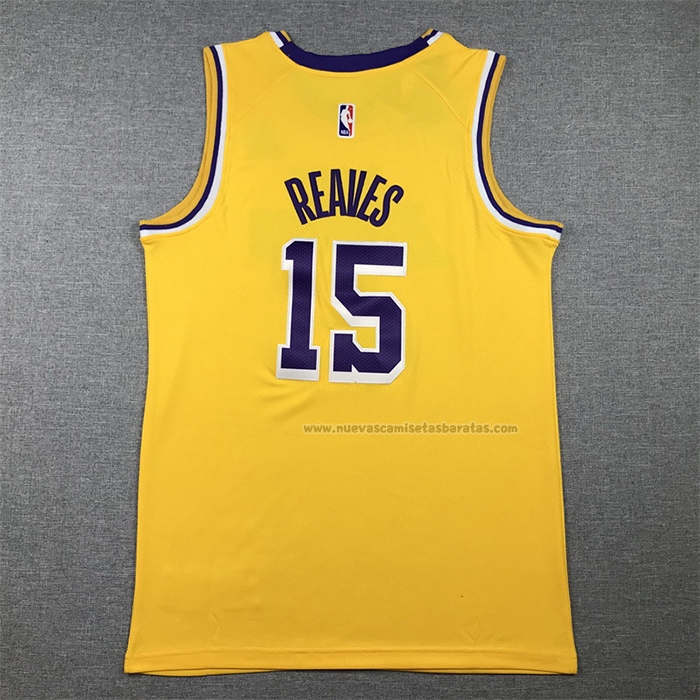 Camiseta Los Angeles Lakers Austin Reaves NO 15 Icon 2022-23 Amarillo